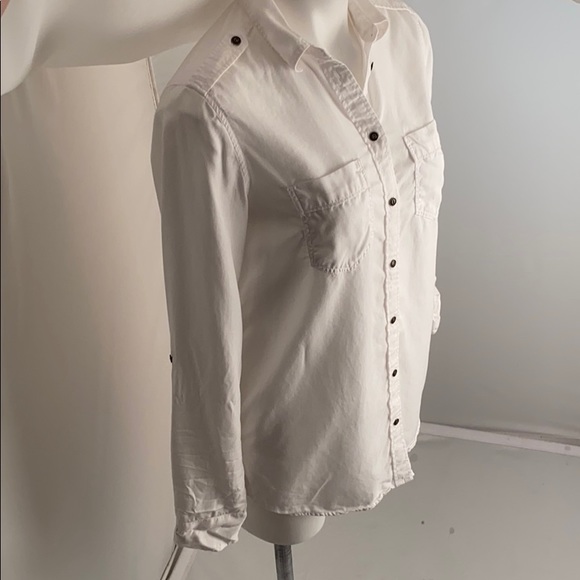 Express White Boyfriend button down shirt - Picture 2 of 9